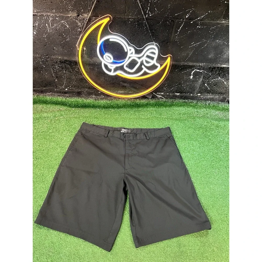 Nike‎ Shorts Mens 40 Dark Gray Dri Fit Golf Chino Stretch Flat Front Golfing